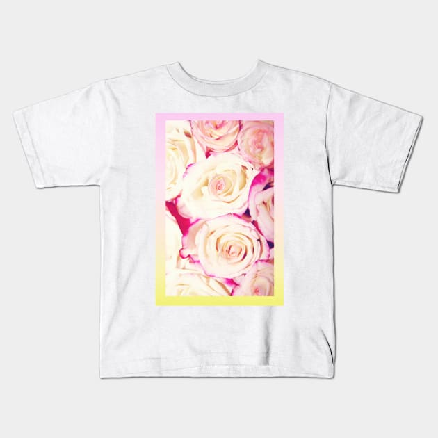 Gradient Roses Kids T-Shirt by CecilieKaroline